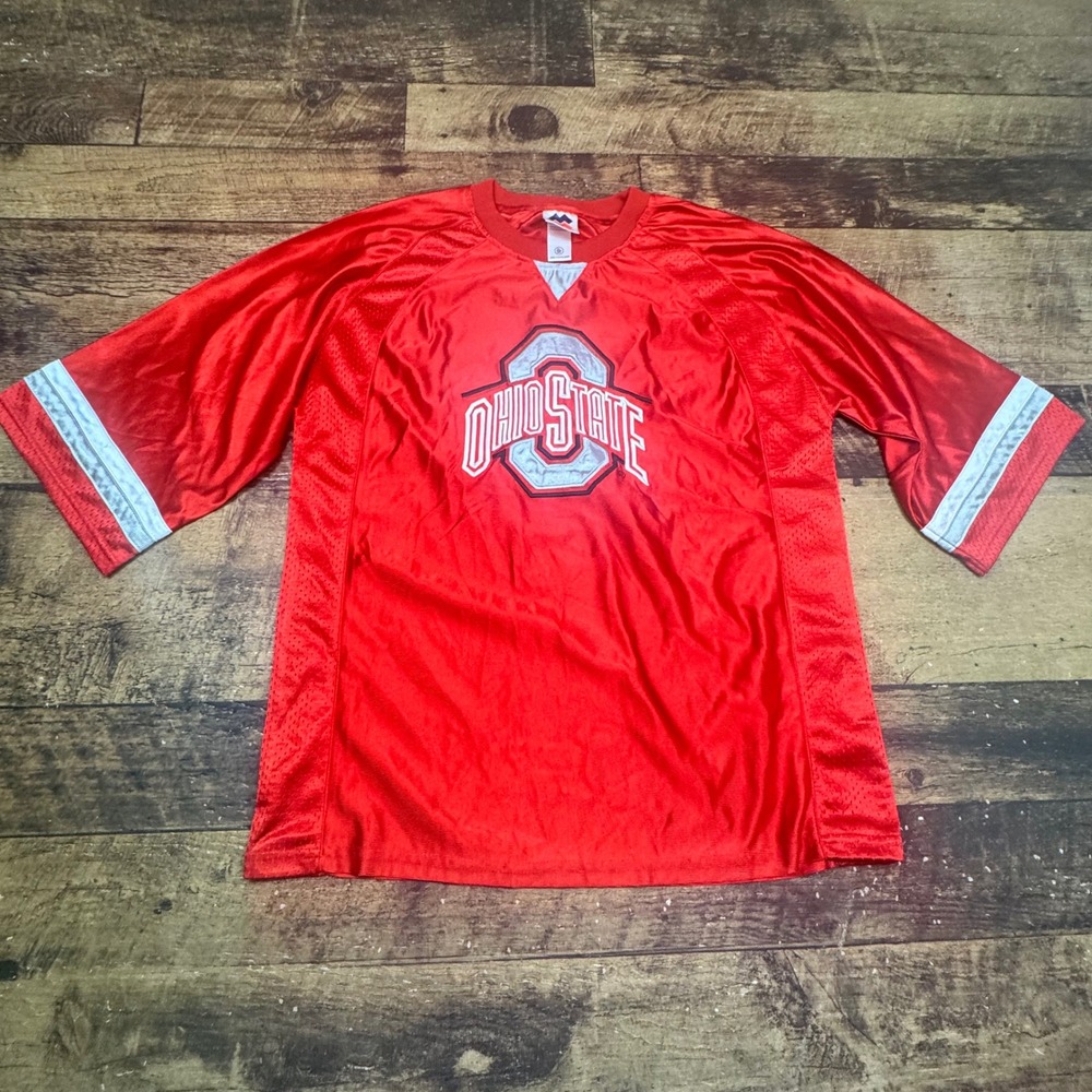 Mighty Mac Ohio State‎ Buckeyes Red Athletic Jersey Mens XL